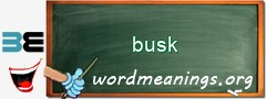 WordMeaning blackboard for busk